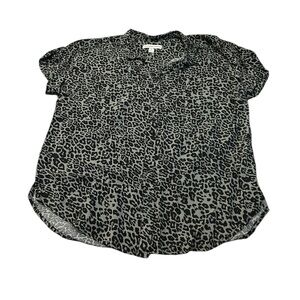 ALEXANDER JORDAN leopard print blouse